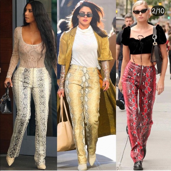 NEW ⭐️ $1,000 J Brand Python Leather pants - Picture 7 of 12